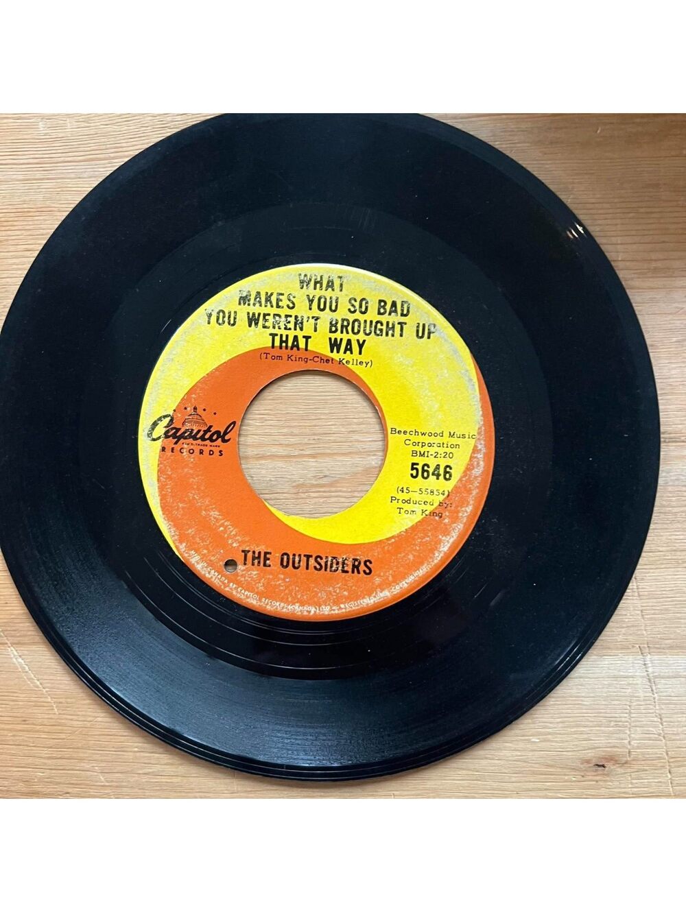 The Outsiders-What makes you so Bad you weren't brought upthat Way 45rpm VG+ R13